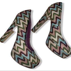 Madden girl | chevron retro heels